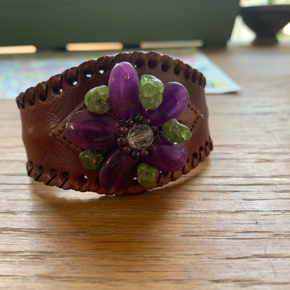 Leather cuff bracelet